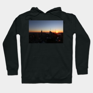 Downtown New York City Skyscrapers during Sunset in Winter Hoodie